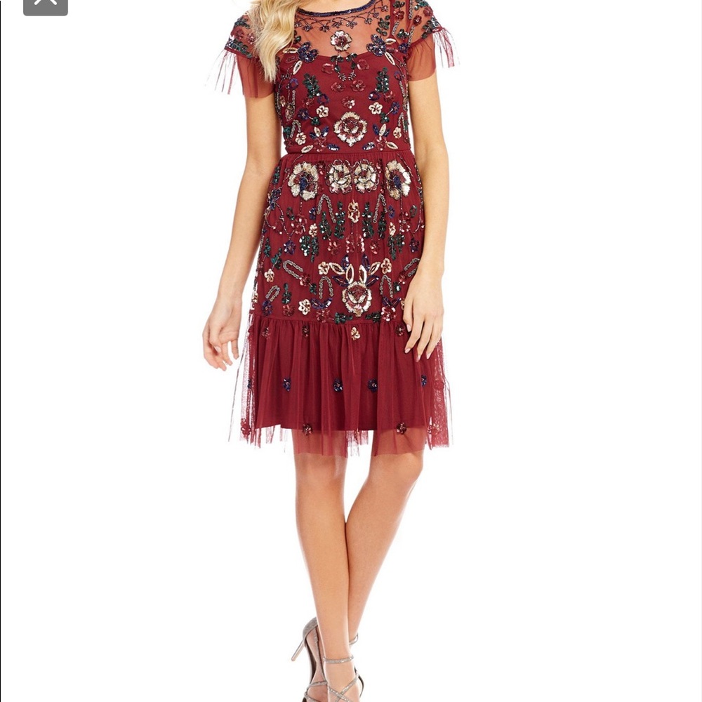 Gianni Bini Wendy Floral Sequin Dress Size 8